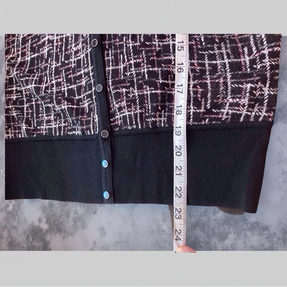 White House Black Market Cardigan | Power Chic – Size L black white pink - Picture 10 of 14